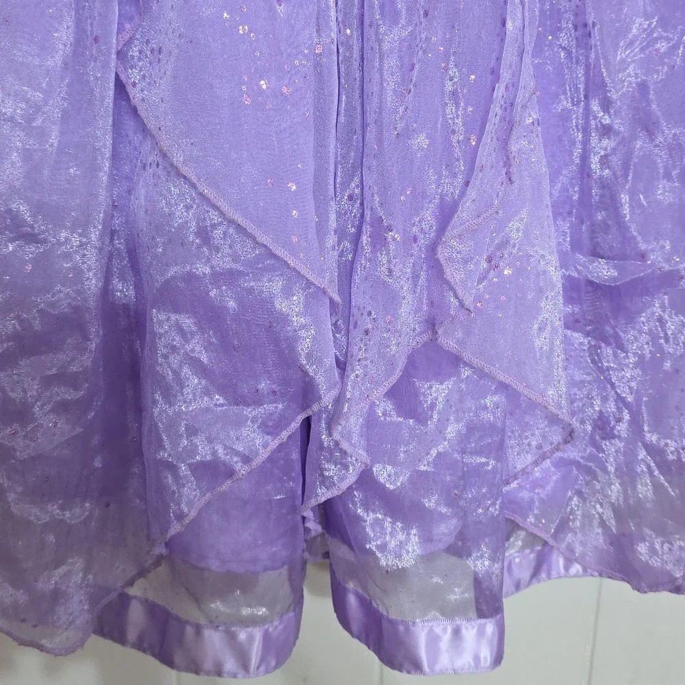 Disney Sophia The First Girl's Purple Party Dress Sparkly Lined Zips 6/6X *READ*